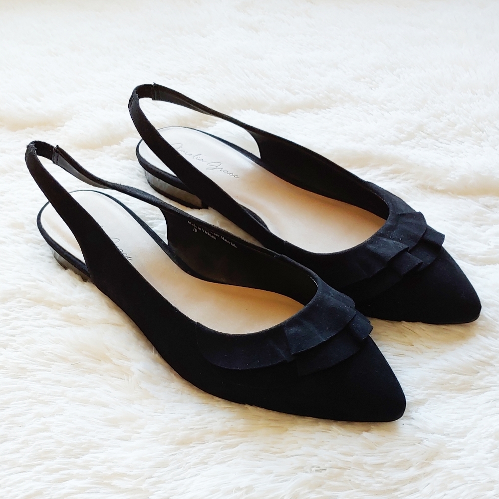 Amelia Grace Slingback Flats SZ 10